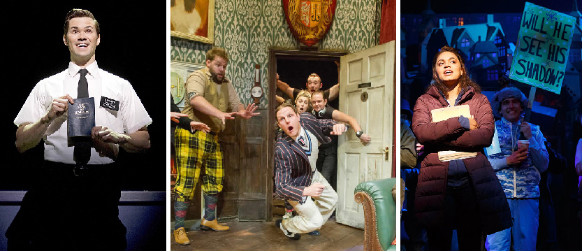 The Book of Mormon, The Play That Goes Wrong, and Groundhog Day: The Musical
